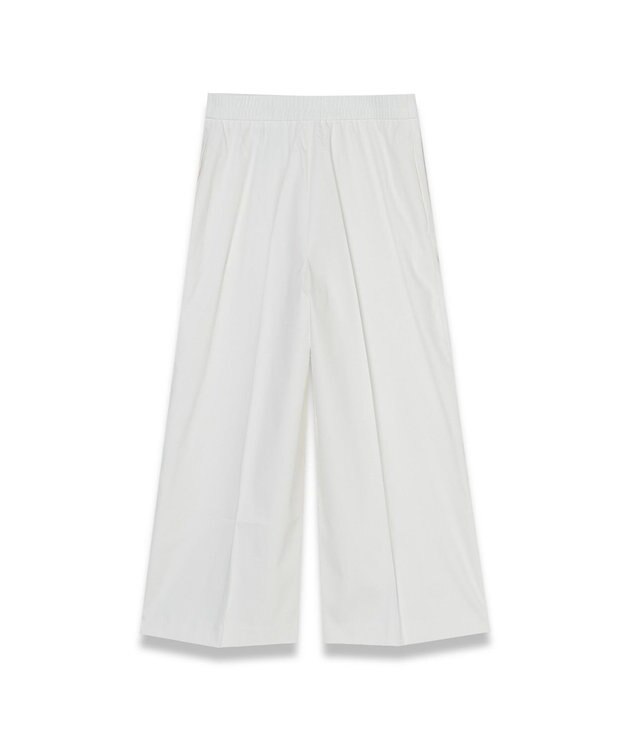 JOSEPH ライトギャバジンストレッチ　ワイドトラウザーズ Ivory