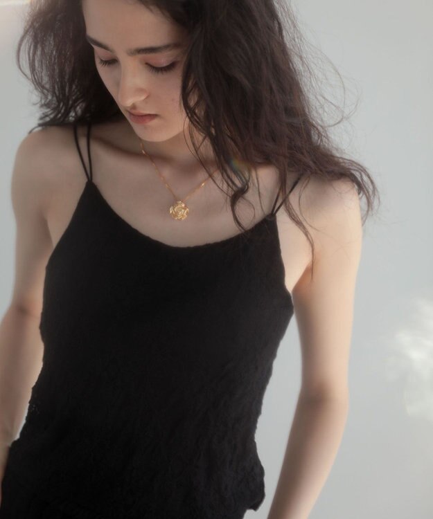 Green Parks ■ＥＳＣＡＲ　レースキャミソール（カップ付） Black