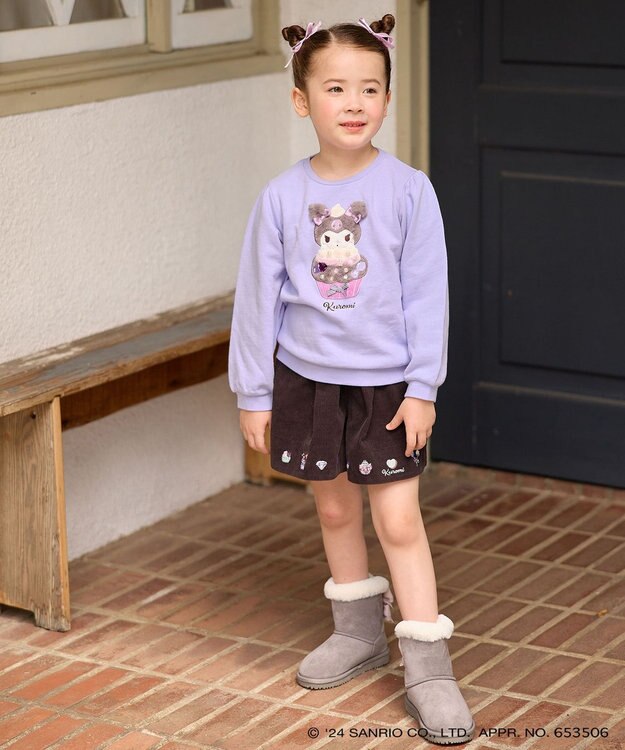 ANY KIDS 【any FAM×サンリオキャラクターズ】カップケーキトレーナー ラベンダー×クロミ