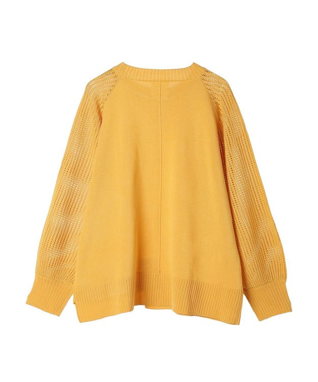 Green Parks ショルダーメッシュニットプルオーバー Orange