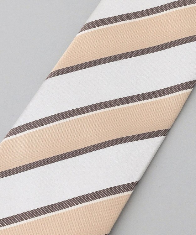 GOTAIRIKU GOTAIRIKU別注【日本製】シルク ネクタイ_ストライプ ベージュ系1