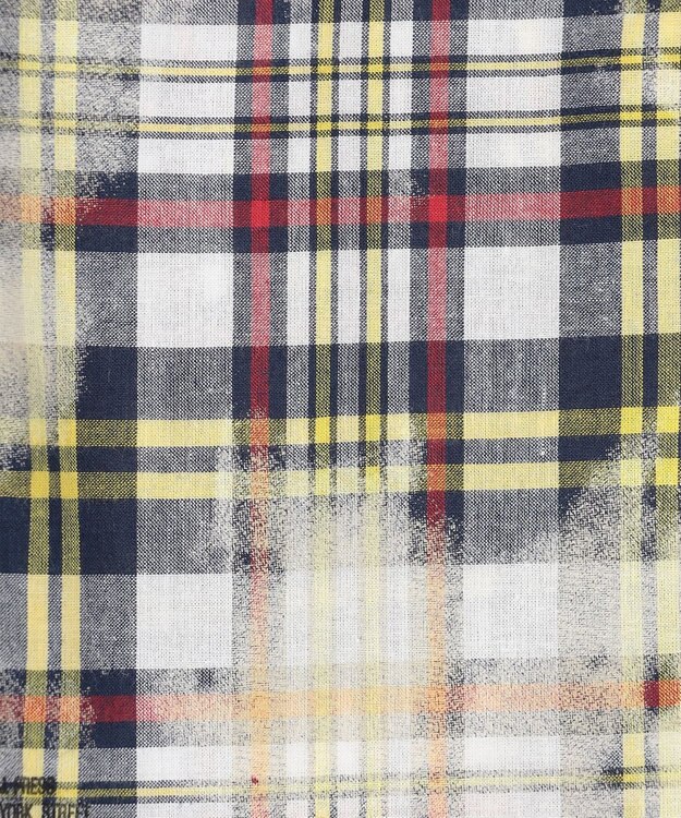 J.PRESS MEN 【J.PRESS ORIGINALS】India Madras Discharge Print Pullover Shirt / Baggy Fit ネイビー系3