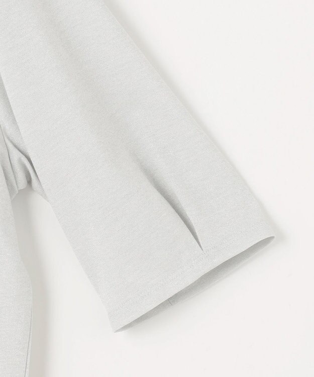 J.PRESS LADIES 【洗える・接触冷感・UVカット】ラメ天竺 カットソー シルバー系