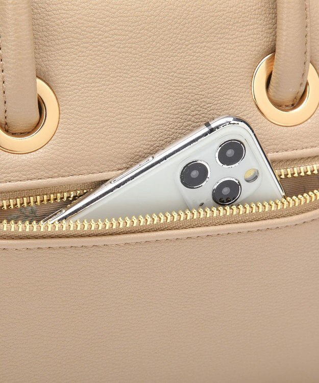 style code 【MERCURYDUO/マーキュリーデュオ】メタルアイレット　ミニボストン ベージュ