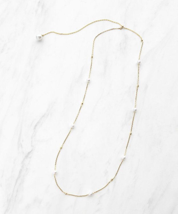 TOCCA PEARL WALTZ LARIAT NECKLACE ネックレス ゴールド系