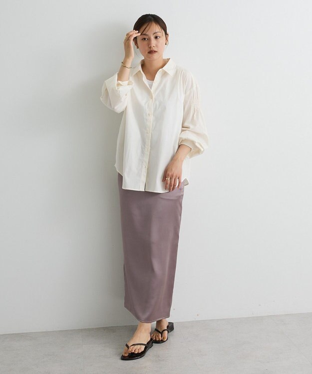 CRAFT STANDARD BOUTIQUE バックデザインレギュラーカラーシャツ Off White