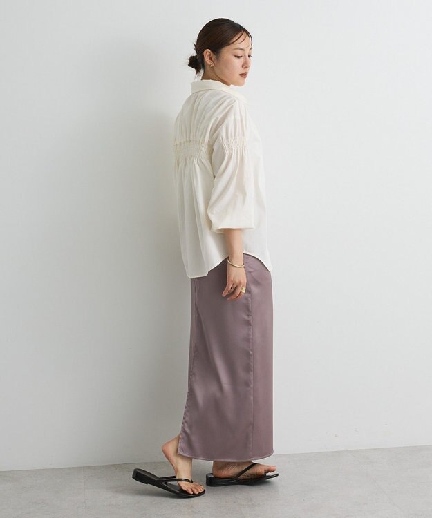 CRAFT STANDARD BOUTIQUE バックデザインレギュラーカラーシャツ Off White