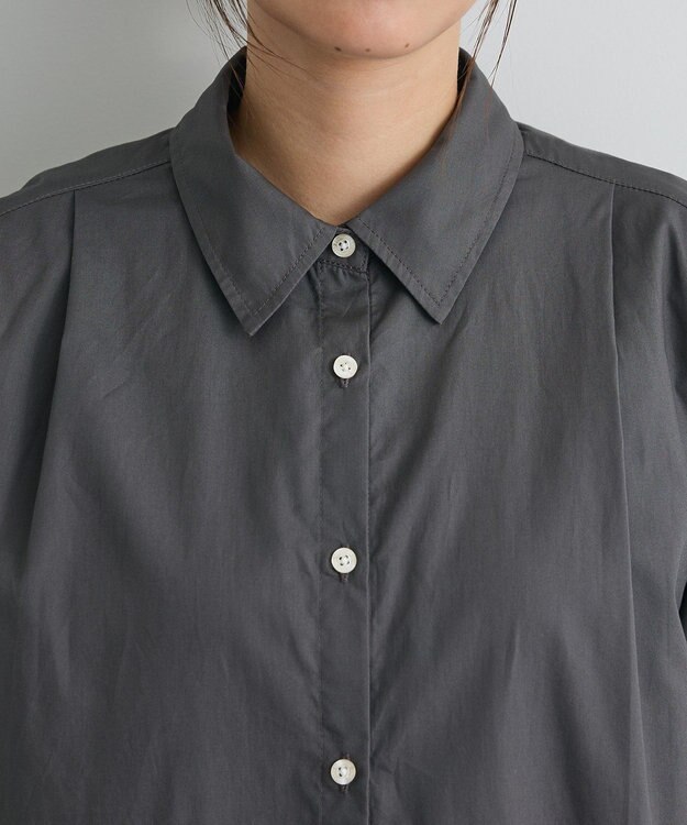 CRAFT STANDARD BOUTIQUE バックデザインレギュラーカラーシャツ Charcoal Gray