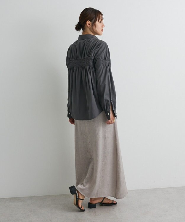 CRAFT STANDARD BOUTIQUE バックデザインレギュラーカラーシャツ Charcoal Gray