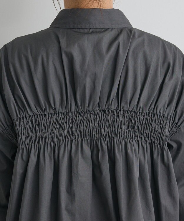 CRAFT STANDARD BOUTIQUE バックデザインレギュラーカラーシャツ Charcoal Gray