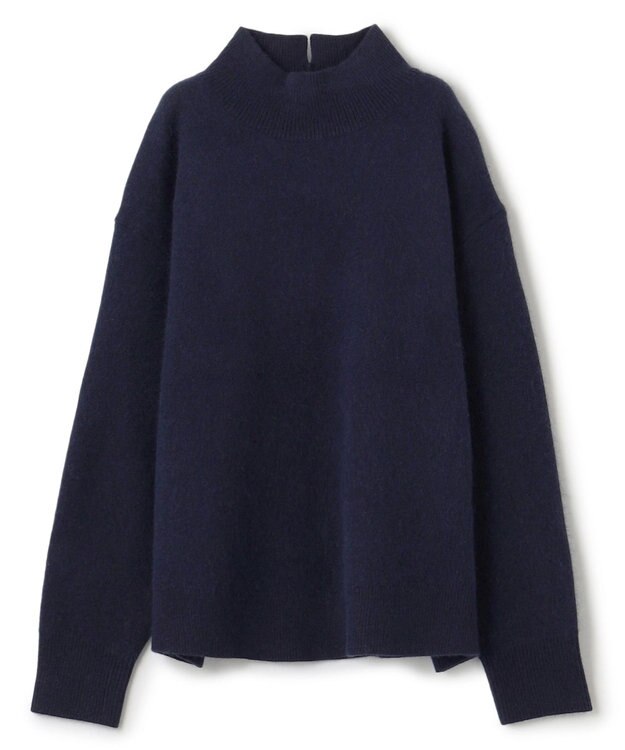 UNFILO 【WEB＆一部店舗限定】へアリースウェット ハイネックニット ネイビー