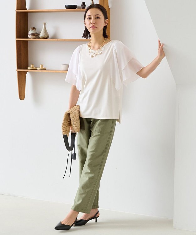 自由区 【XSサイズ~/洗える】GUNG HO（ガンホー） ベイカーパンツ カーキ系