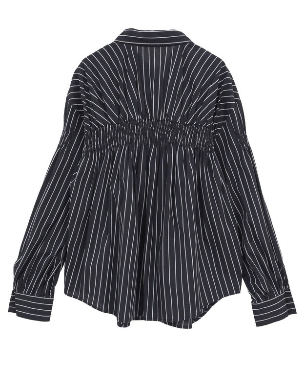 CRAFT STANDARD BOUTIQUE バックデザインレギュラーカラーシャツ Stripe Navy