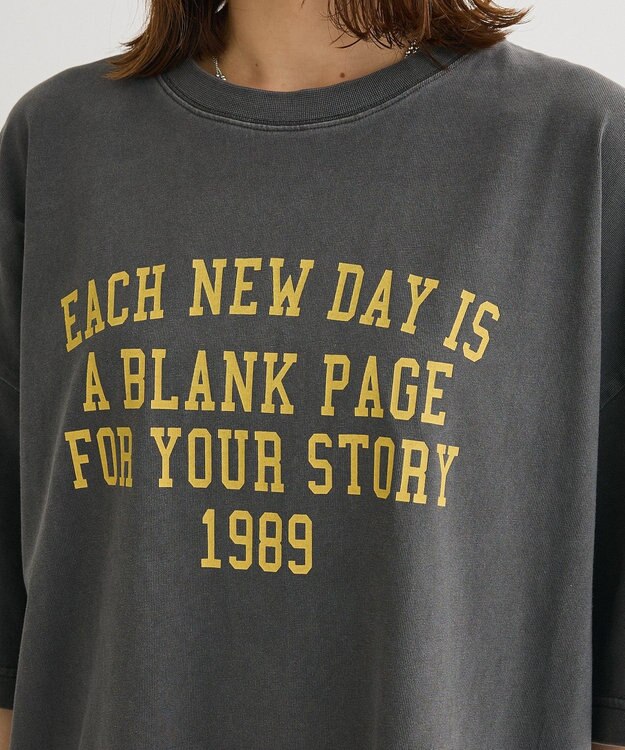 Green Parks ピグメントロゴＴシャツ Charcoal Gray