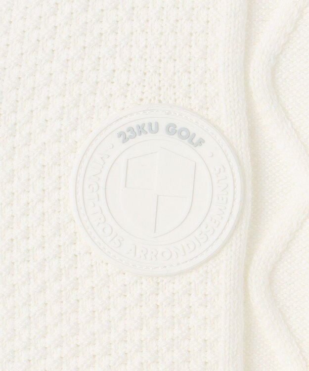 23区GOLF 【MEN】【洗える】ケーブル柄 ニットベスト ホワイト系