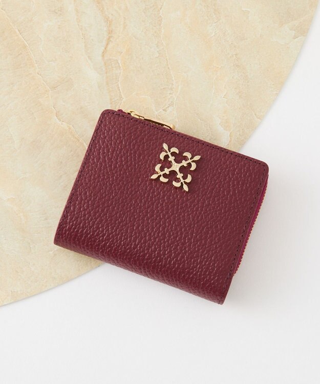 russet ＜お財布人気NO.1＞モノグラムプレートハーフウォレット(SO-376) Bordeaux