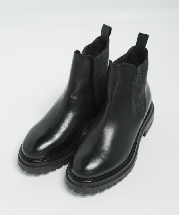 BONTRE 【LucaGrossi/ルカグロッシ】サイドゴアタンクソールブーツ ブラック