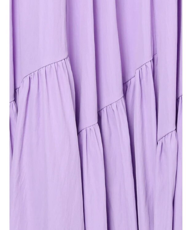 Te chichi マットタフタバイヤスティアードスカート ラベンダー