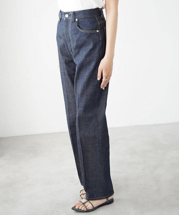 woadblue RIGID HIGH RISE（RIGID BLUE） ハイライズストレートパンツ RIGIDBLUE