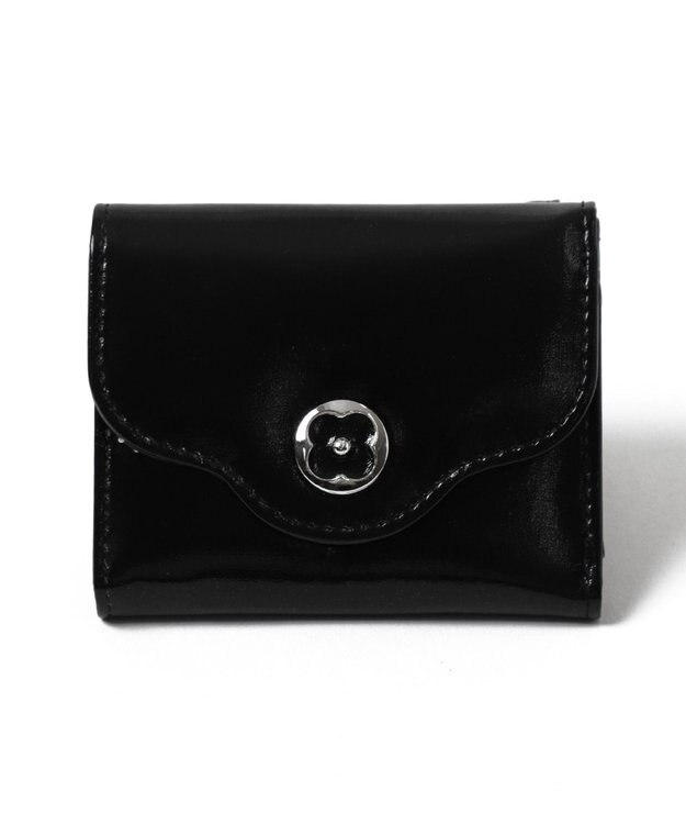 WEGO フラワーレターミニウォレット ブラック