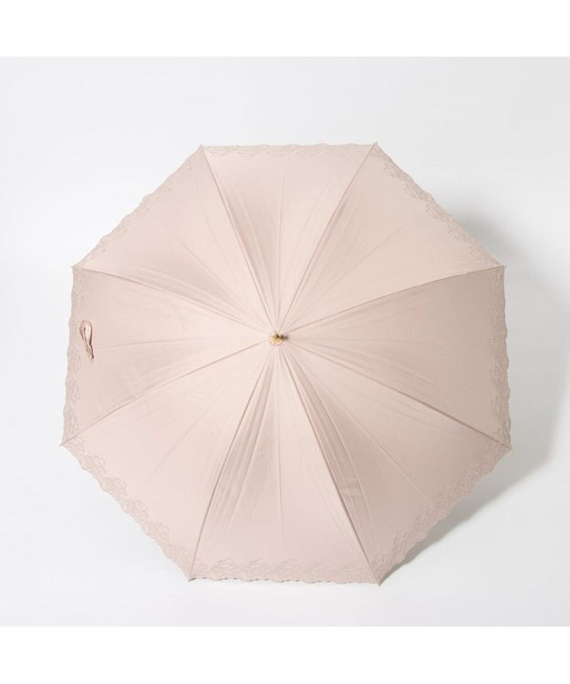 UNBILLION cache nez / フラワーラメ刺繍ショートパラソル ピンク