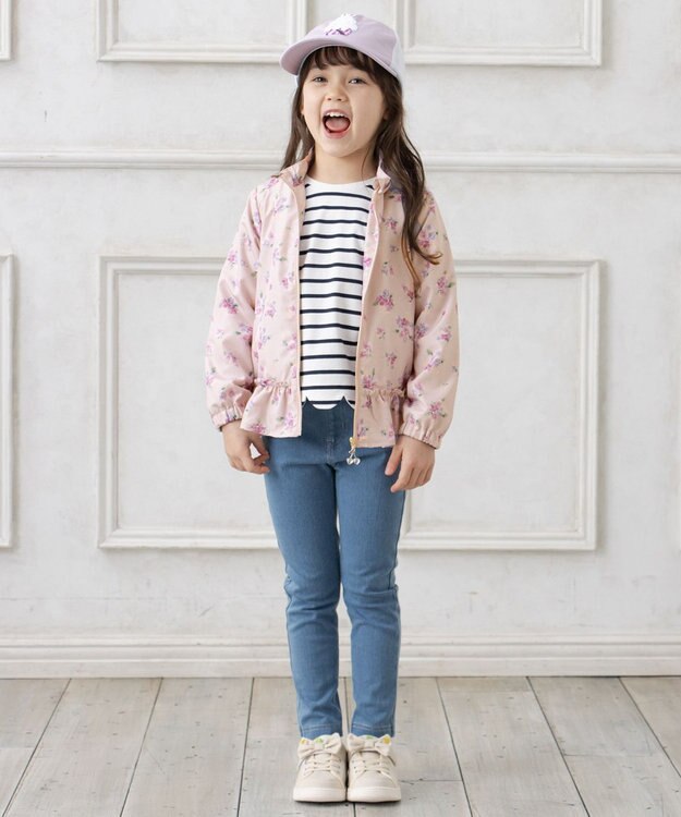 ANY KIDS カット デニム パンツ ブルー