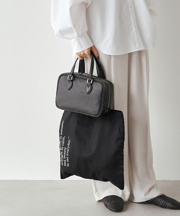 russet 【2025AW新作】シュリンクレザー2WAYミニボストンバッグ(CE-1581) Black