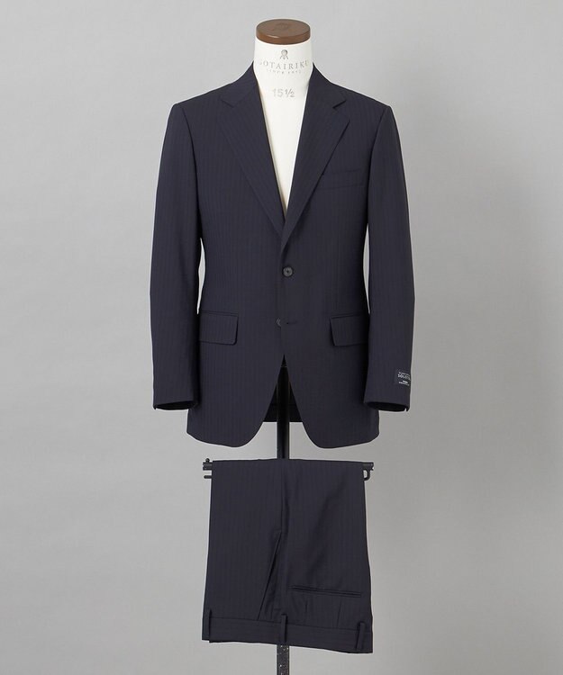 GOTAIRIKU 【御幸毛織】 WOOL×SOLOTEX ストレッチスーツ（平織/ネイビー） ネイビー系1