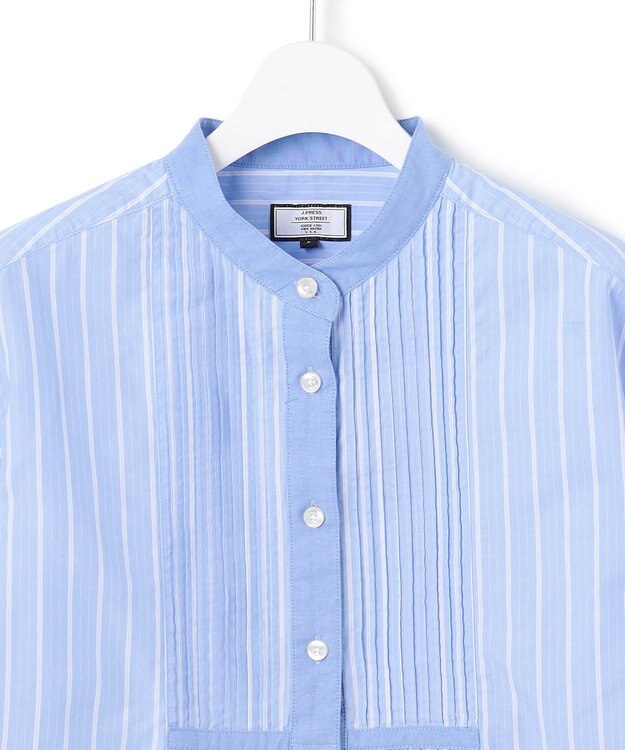 J.PRESS YORK STREET 【WOMEN】コットンタイプライターストライプ ブラウス サックスブルー系1