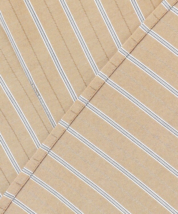 J.PRESS LADIES L TC ハイカウントストライプ シャツ ブラウス モカストライプ系