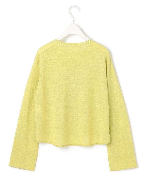 ICB 【洗える】 リネンレーヨンハイゲージ クロップドプルオーバー レモンイエロー系