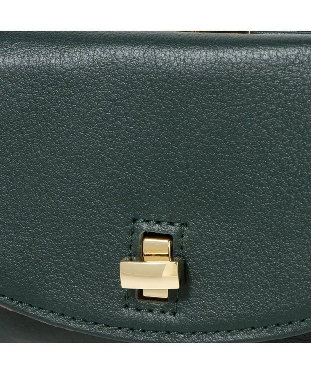 UNBILLION perche カラーコンビ3つ折り外ガマウォレット グリーン