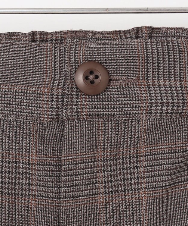 J.PRESS YORK STREET 【UNISEX】チェックテーパードパンツ ブラウン系3