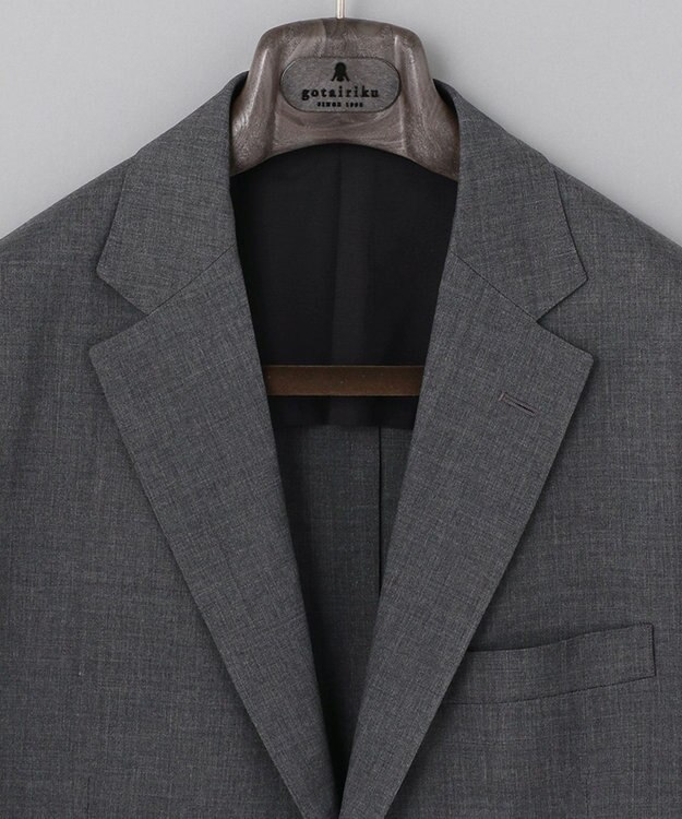 GOTAIRIKU 【AIRY MOVE / セットアップ対応】ウォッシャブルウールトロピカル セットアップジャケット ライトグレー系