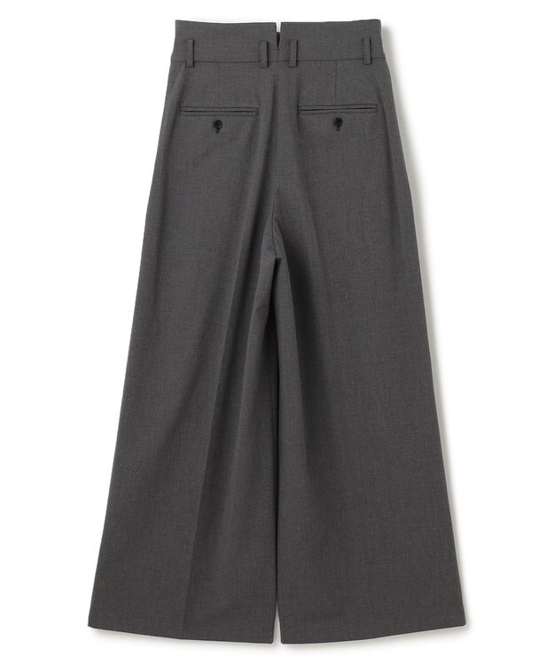 uncrave TRツイル ワイドトラウザー チャコール