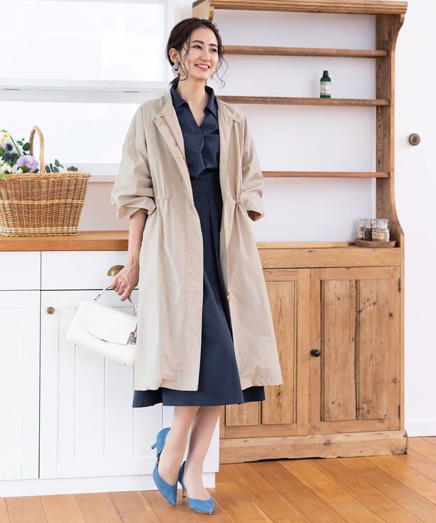 Tiaclasse スキッパーシャツワンピース ネイビー