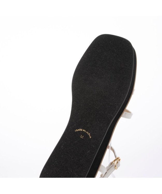 MODE ET JACOMO <carino>厚底Tストラップサンダル ホワイト