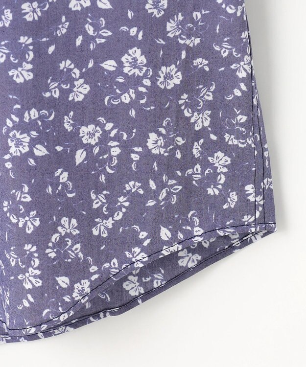 JOSEPH ABBOUD 【洗える】フラワーモチーフストレッチ シャツ ネイビー系5