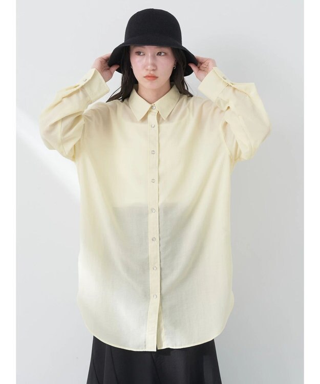 earth music&ecology ウ゛ィンテージボタンシャツ Yellow