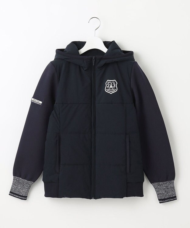 23区GOLF 【WOMEN】【撥水・ストレッチ】ニット×中綿ブルゾン ネイビー系