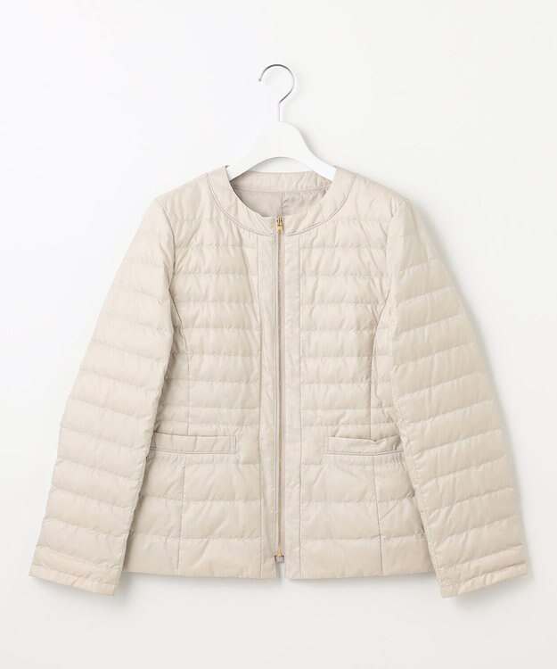 自由区 【洗える】リバーシブルライトダウン ジャケット グレージュ