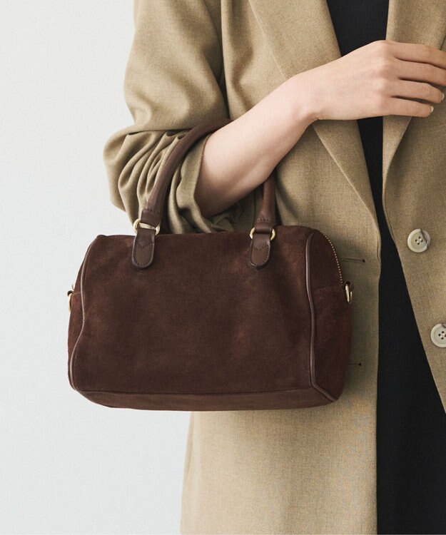 russet  スエード2WAYミニボストンバッグ(CE-1570-WEB) D.Brown