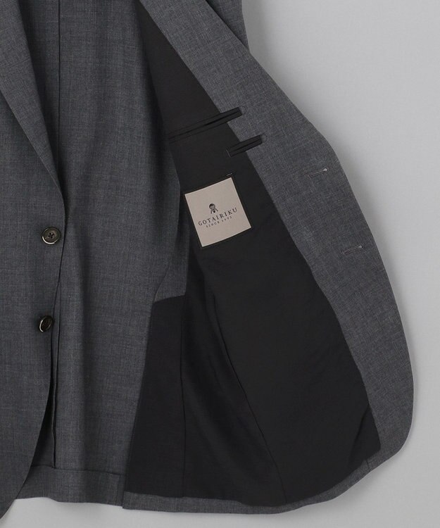 GOTAIRIKU 【AIRY MOVE / セットアップ対応】ウォッシャブルウールトロピカル セットアップジャケット ライトグレー系