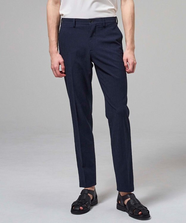 JOSEPH HOMME 新色追加【セットアップ対応】トリコサッカーストレッチ テーパードパンツ / CITY ネイビー系