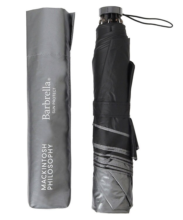 MOONBAT 【晴雨兼用/UVカット率99%】マッキントッシュ フィロソフィー (MACKINTOSH PHILOSOPHY)  折りたたみ日傘 バーブレラ サンプロテクトシリーズ（SUNPROTECT） 55cm ディープシルバー
