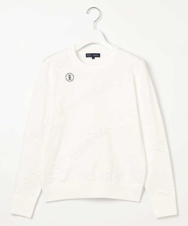 23区GOLF 【WOMEN】ロゴスポーツニット イージーケア ホワイト系