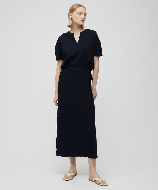 BEIGE， MONSTERA / ニットスカート Navy