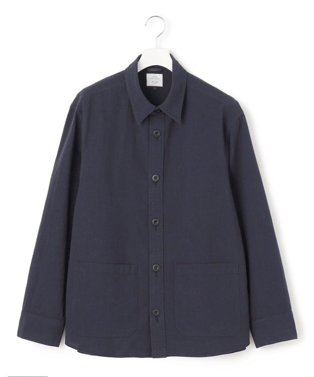 J.PRESS YORK STREET 【UNISEX】リネンCPO シャツジャケット ネイビー系
