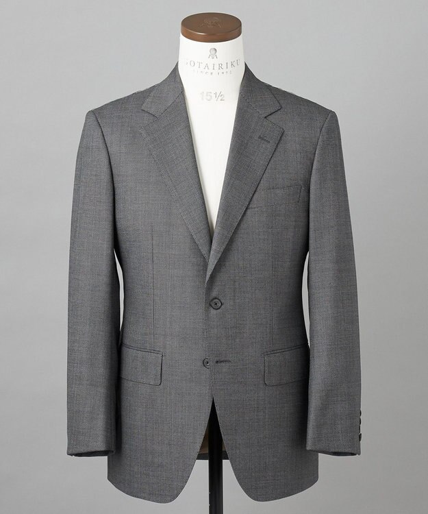 GOTAIRIKU 横に伸びる【TasmaniaWool/タマニアウール】ストレッチ スーツ（グレー） ライトグレー系8