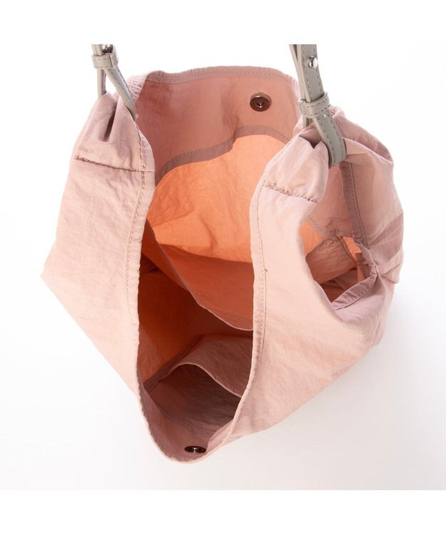 UNBILLION カシュカシュ cachecache / アニマルドローイング刺繍ナイロントート ピンク